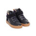 Child boy navy blue furry high top sneakers