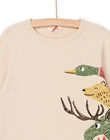Long sleeve t-shirt with forest animals prints PORHUTEE4 / 22W902Q1TMLA016