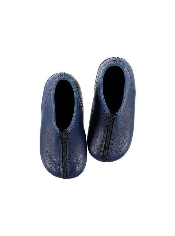 Baby boys' leather boot slippers FBGBOBEBE / 19SK3835D0AC218