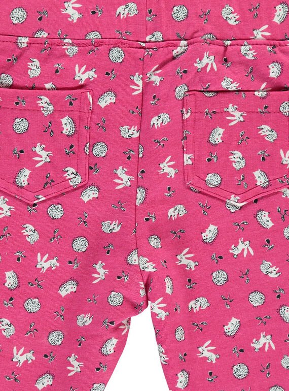 Baby girls' fleece trousers DIROUPAN2 / 18WG0922PAN099