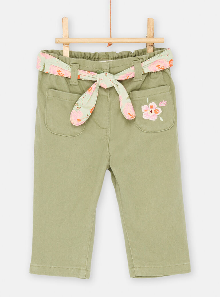 Baby girl's comfortable khaki pants SIVERPAN / 23WG09J1PAN626