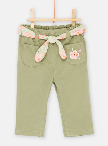 Baby girl's comfortable khaki pants SIVERPAN / 23WG09J1PAN626