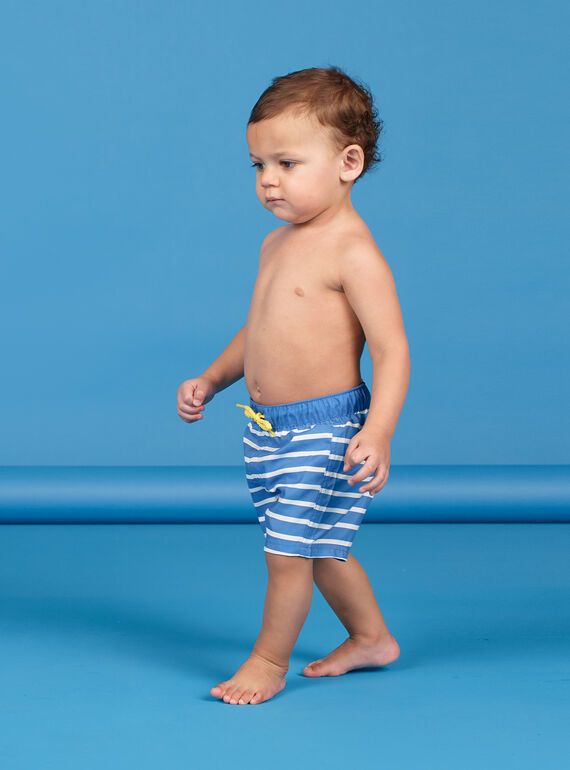 Blue and white bathing shorts baby boy LYUMER1 / 21SI10DEMAIC238