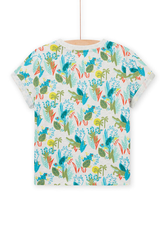 Child boy grey t-shirt with fancy print NOHOTI2 / 22S902T2TMCJ920