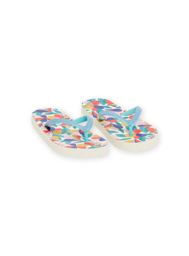 Multicolored flip-flops child girl with floral print NATONGAOP / 22KK3581D01099