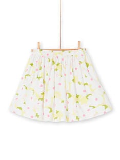 White and green floral print skirt LAJAUJUP2 / 21S901O1JUP000