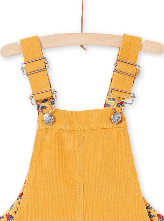 Girl's mustard overalls dress MAMIXROB4 / 21W901J4ROBB106