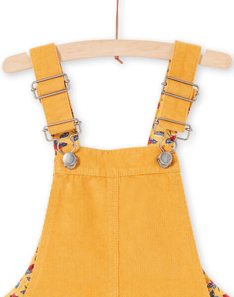 Girl's mustard overalls dress MAMIXROB4 / 21W901J4ROBB106