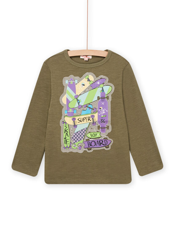Khaki long sleeve T-shirt POKATEE2 / 22W902L3TML628