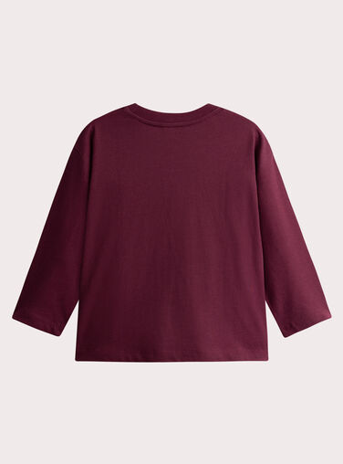  Burgundy dino animation T-shirt for boys  VOJOTI2 / 24W902I5TML503