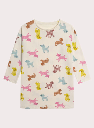 Dark off white NIGHT DRESS XEFACHUDOG / 25WH1131CHN003