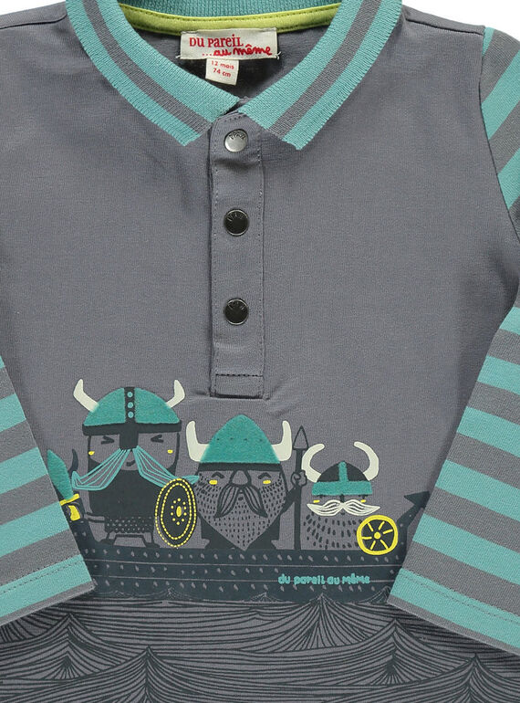 Baby boy's long-sleeved polo shirt DUGIPOL / 18WG10N1POL929
