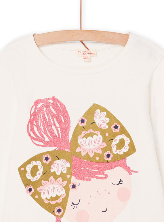 Long sleeve t-shirt with little girl pattern PARHUTEE2 / 22W901Q1TML001