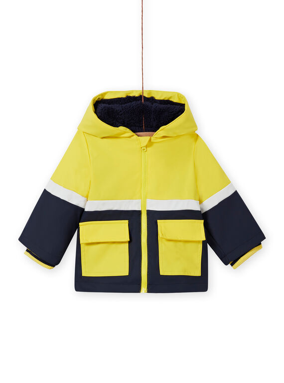 Baby boy yellow raincoat with tiger print MUGROIMP / 21WG1051IMP102