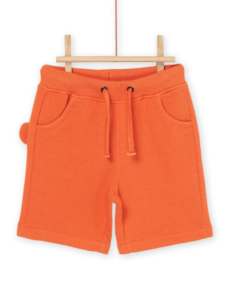Dark orange shorts with monkey pocket RUJUNBER2 / 23SG10U2BER407