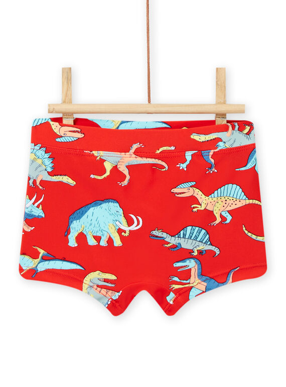 Red and orange swimsuit with dinosaur print baby boy NYUMER2EX2 / 22SI10LAMAIF527