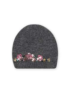 Child girl knitted hat with fancy sequins MYACHICBON / 21WI0167BON944