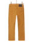 Boy's yellow corduroy pants MOJOPAVEL5 / 21W902N2PANB101