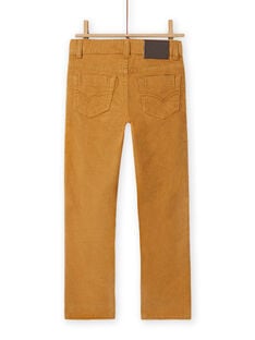Boy's yellow corduroy pants MOJOPAVEL5 / 21W902N2PANB101