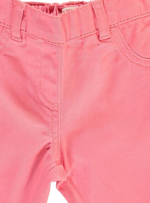 Baby girls' twill trousers CIJOPAN2 / 18SG09R2PAN404