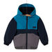 Baby boy three-colored hooded jacket