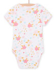 Short sleeve floral print bodysuit PEFIBODFLO / 22WH1346BDL001
