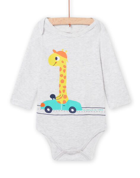 Baby boy grey teddy with giraffe pattern NEGABODGIF / 22SH14I5BDLJ920
