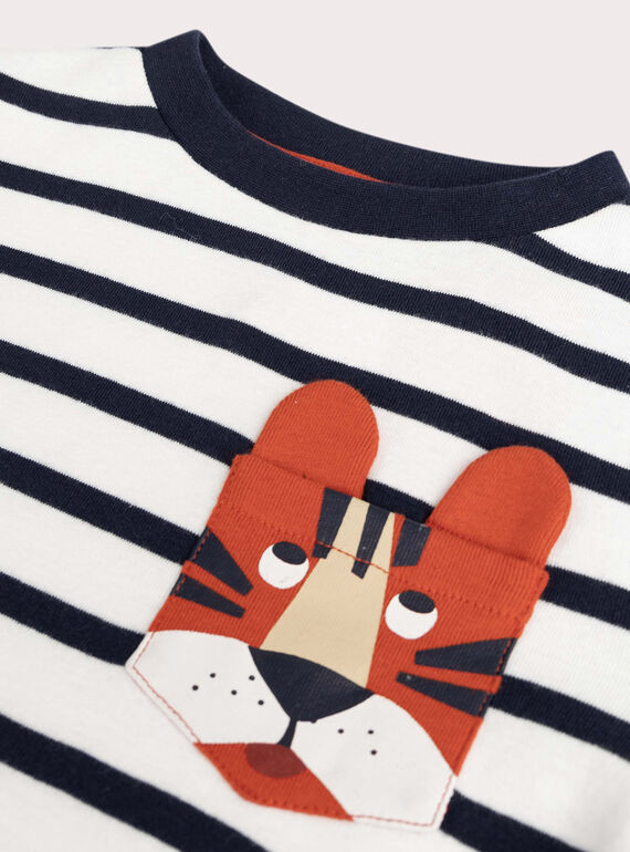 Striped pajamas for boys  VEGOPYJMAR / 24WH1275PYJ001