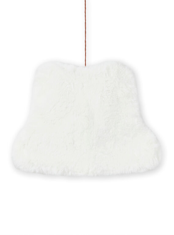 Fake fur sleeveless vest ecru birth girl MOU1GIL3 / 21WF0341GIL001