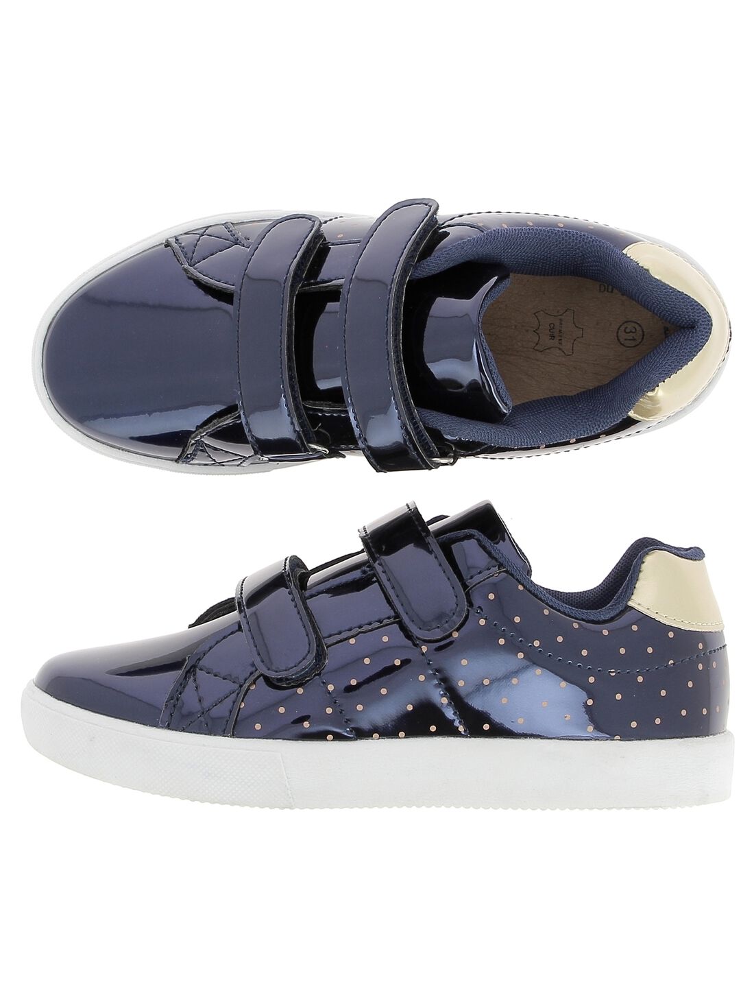 Girls patent city trainers