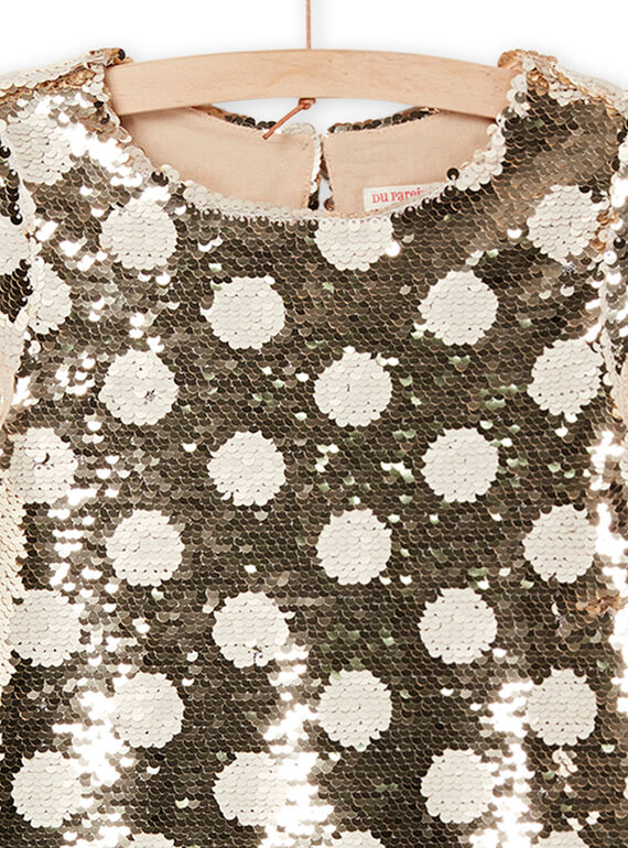 Sequined polka dot print dress RASOROB2 / 23S90121ROBK008