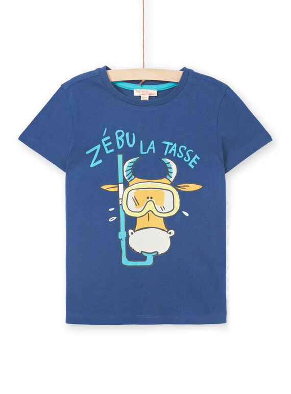 T-shirt short sleeves navy blue child boy LOJOTI10 / 21S902F2TMC070