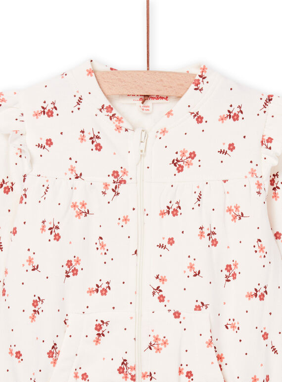 Floral print jogging top with pockets PIPRIHOJOG / 22WG09P2JGH009