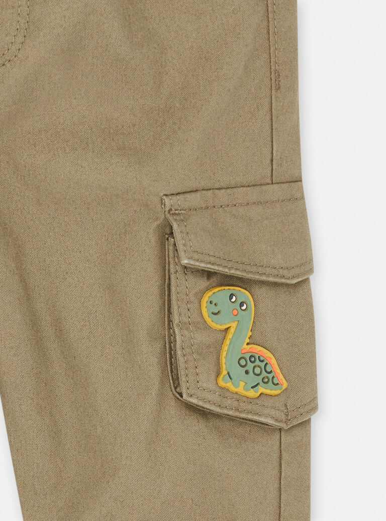 Baby Boy Military Green Twill Cargo Pants SUVERPAN2 / 23WG10J1PANG619