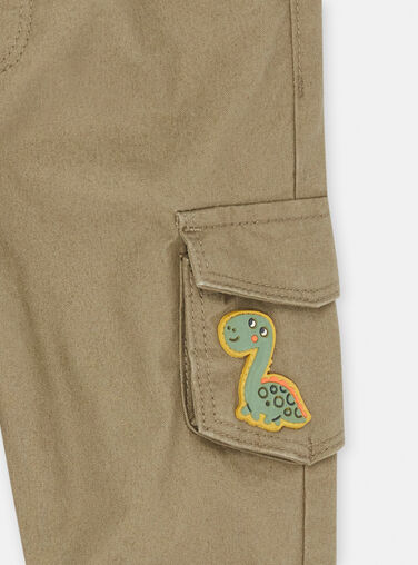 Baby Boy Military Green Twill Cargo Pants SUVERPAN2 / 23WG10J1PANG619