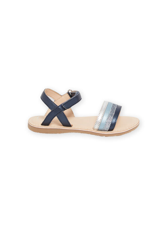 Navy blue sandals child girl NASANDJEANNE / 22KK3543D0E070