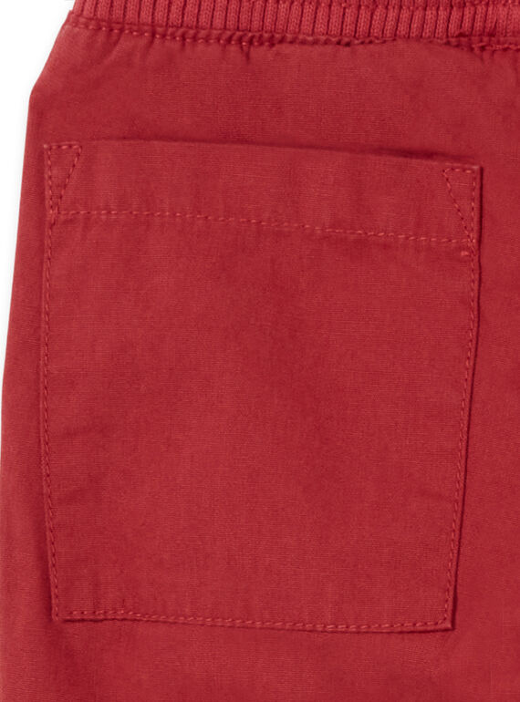 Red Cargo Pants - Child Boy LOROUPAN / 21S902K1PANF506