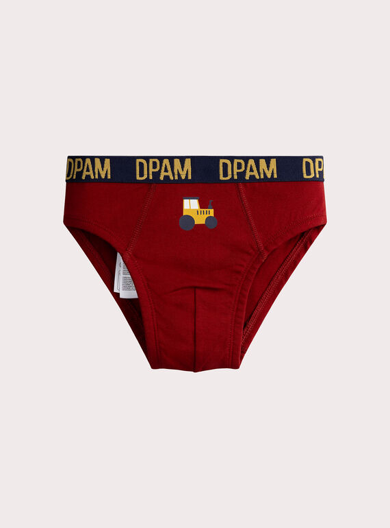 Set of 5 tractor print briefs for boys VEGOSLISEM / 24WH1281D5L001