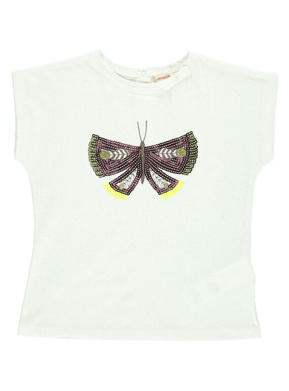 Girls' short-sleeved T-shirt CACETEE1EX / 18S901M3TMCA001