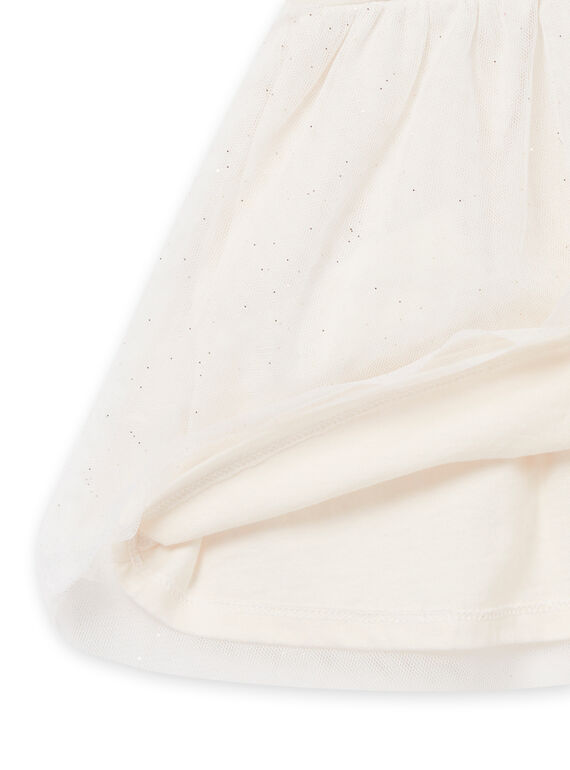 Baby Girl Stripe & Sequined Tulle Dress NISOROB4 / 22SG09Q3ROB001