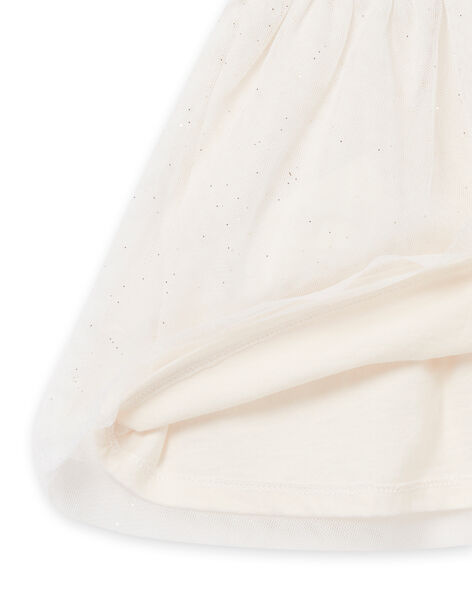 Baby Girl Stripe & Sequined Tulle Dress NISOROB4 / 22SG09Q3ROB001