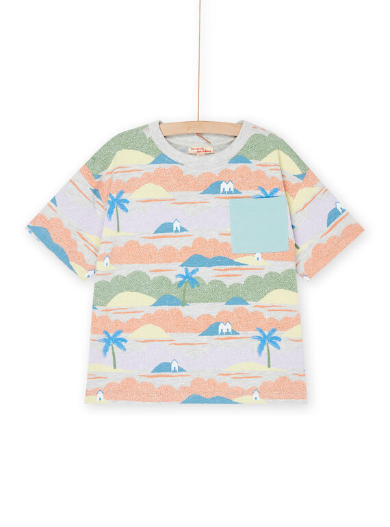 Multicolored landscape T-shirt ROEXOTI2 / 23S902V2TMCJ920