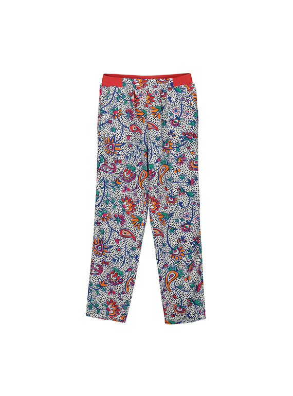 Girls' printed loose trousers FATOPANT / 19S901L1PAN099