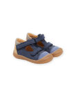 Navy blue leather slippers RUSALBOBLU / 23KK3853D13070