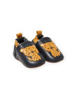 Blue leather slippers baby boy tiger MUCHOLEO / 21XK3823D3S070