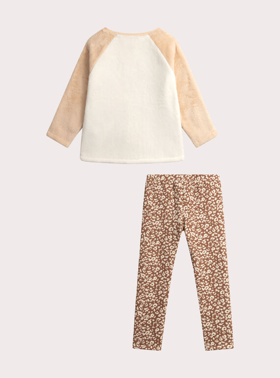 Fleece pajamas for girls  VEFAPYJFAW / 24WH1193PYJ003