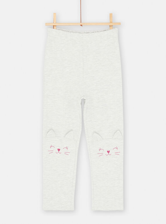 Girl's grey fantasy print pyjamas SEFAPYJFRU / 23WH1141PYJJ920