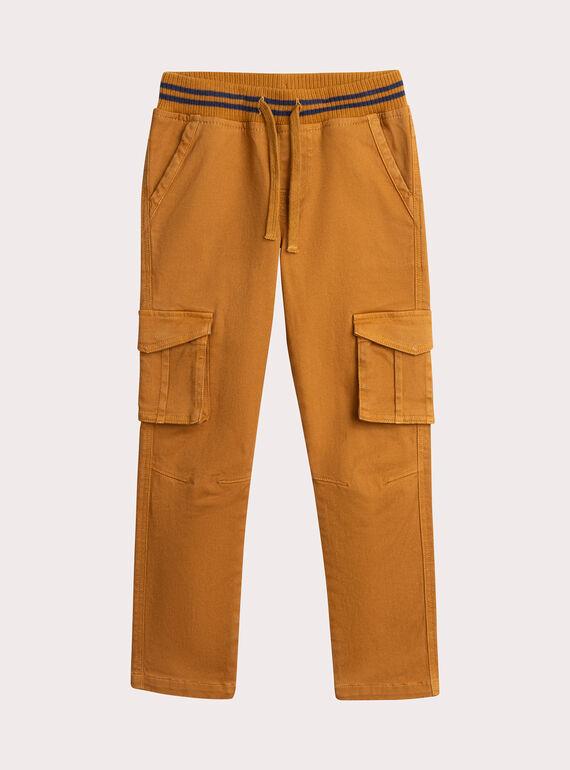 Brown cargo pants for boys  VOJOPAMAT3 / 24W902H1PANI821