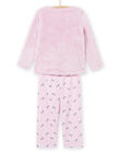 Pink panda pyjama set in soft boa for child girl MEFAPYJKAN / 21WH1191PYJ326