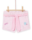 Baby girl pink striped shorts NIFICSHO2 / 22SG09U1SHOD303